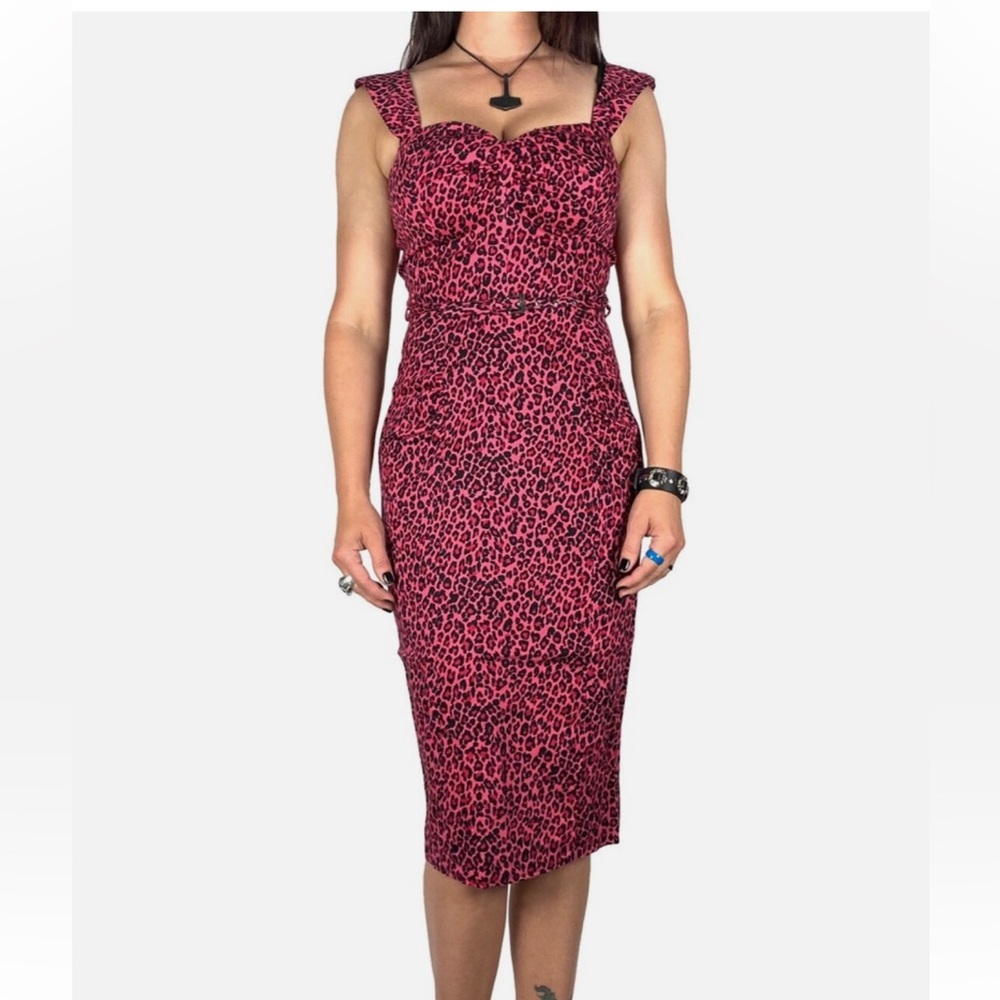 Retro Pink Tripp NYC by Sway Leopard Print Dress. NWT. Size s